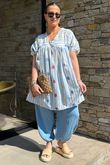 Made in Italy Haydn Smock Tunic Blue